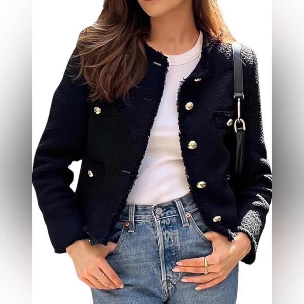 Tweed Black Women's blazer